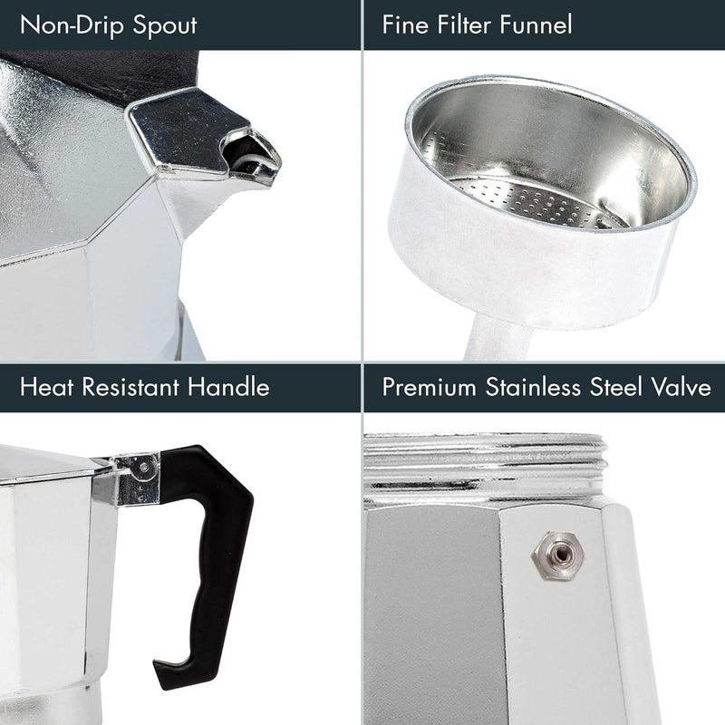Primula Aluminum Espresso Maker - 9 Cup Capacity for Bold and Full Body Espresso - Image 4